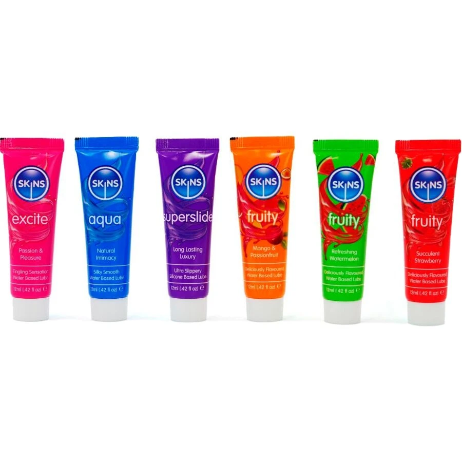 SKINS - VITAL  FRUITY LUBES KIT LUBRICANTS 6 x 12 ML